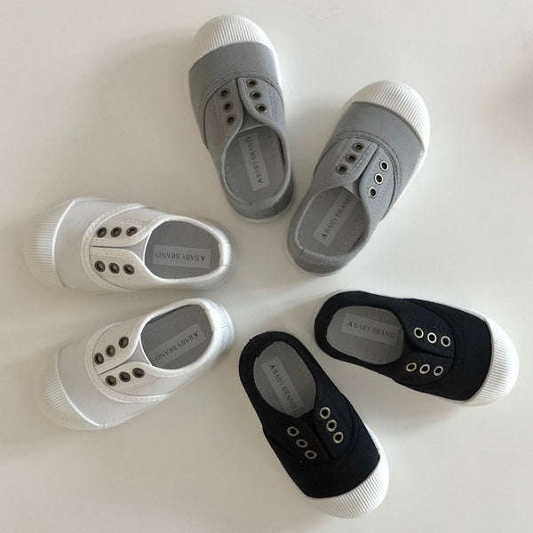 Caro Canvas Pump Shoes with Rubber Sole (Grey)