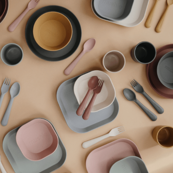 Mushie Cups Set (Cloud Blue Grey)