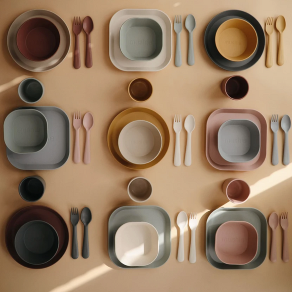 Mushie Cups Set (Smoke Dark Grey)