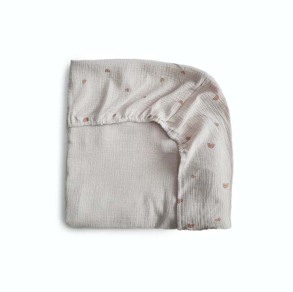 Extra Soft Muslin Small Crib Sheet (Rainbow)