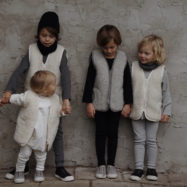 Clara 100% Wool Vest with Lining (Milk)