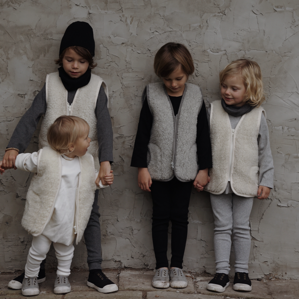 Clara 100% Wool Vest with Lining (Grey)