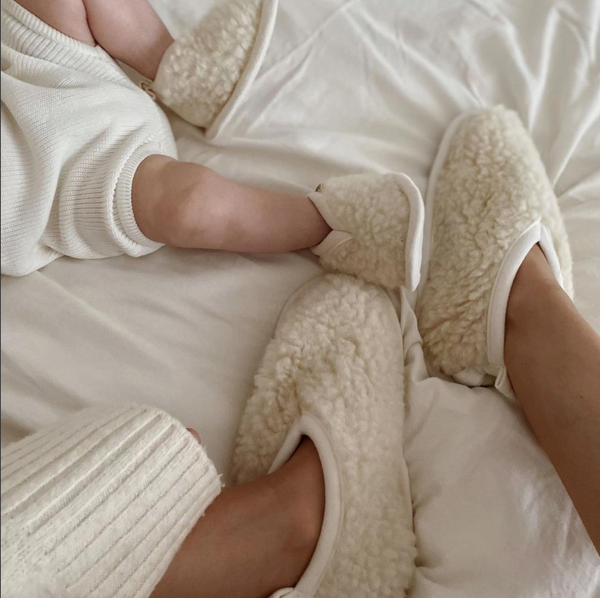 MAMA Bini Merino Wool Slippers (Milk)