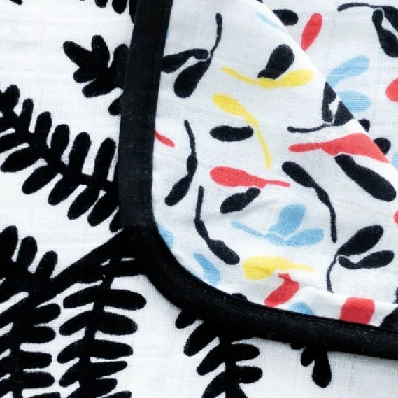 Etta Loves Plant Print Sensory Muslin Blanket