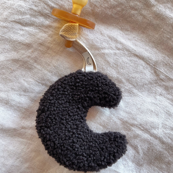 Teddy Moon Pacifier Clip and Comforter (Eclipse)