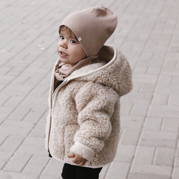 Ciara 100% Wool Hooded Coat (Biscuit)