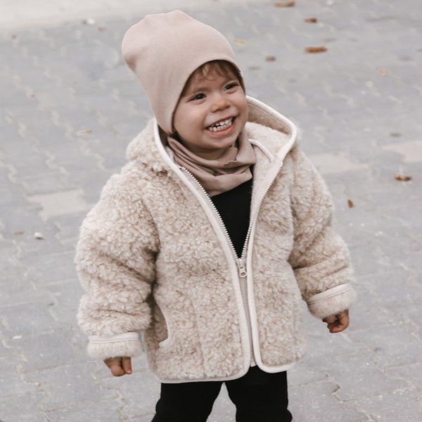Ciara 100% Wool Hooded Coat (Biscuit)