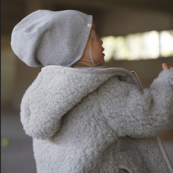 Ciara 100% Wool Hooded Coat (Grey)