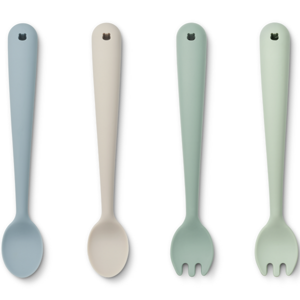 Shea Fork and Spoon Set of 4 (Dusty Mint Multi Mix)