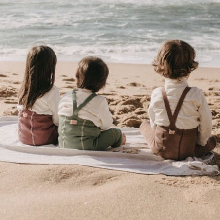 Silly Silas Unisex Footless Rib Tights with Braces (Matcha)