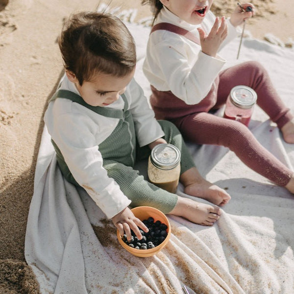 Silly Silas Unisex Footless Rib Tights with Braces (Matcha)