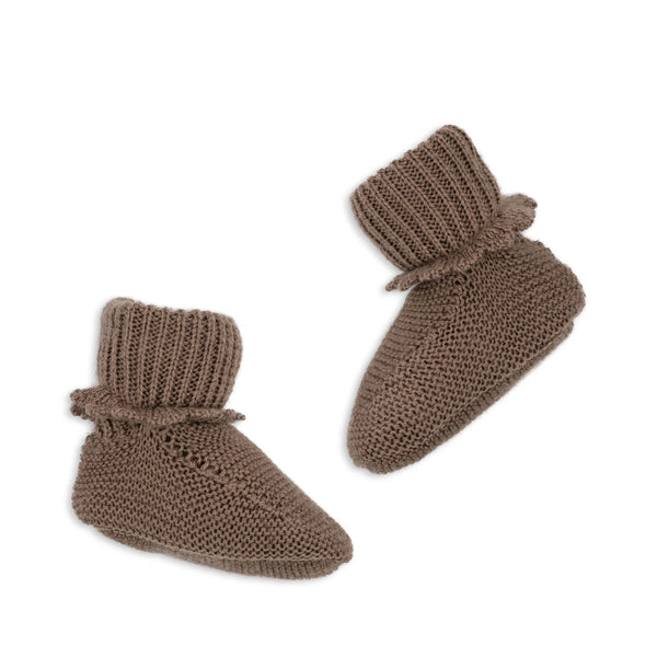 Tomama Merino Wool Baby Booties (Stone)