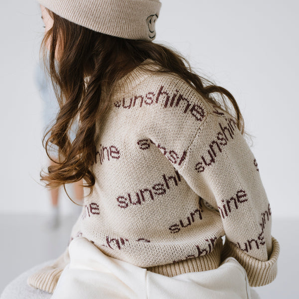 Sunshine Logo Cotton Knit Jumper (Biscuit)