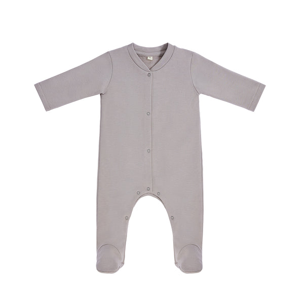 Carlo Organic Cotton Fleece Babysuit (Stone)