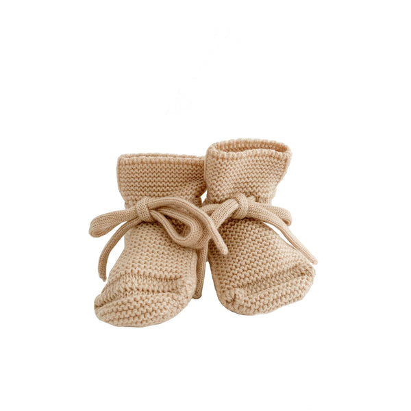 Merino Wool Baby Booties (Oat)