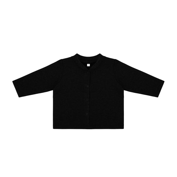 Che Organic Cotton Fleece Cardigan (Black)