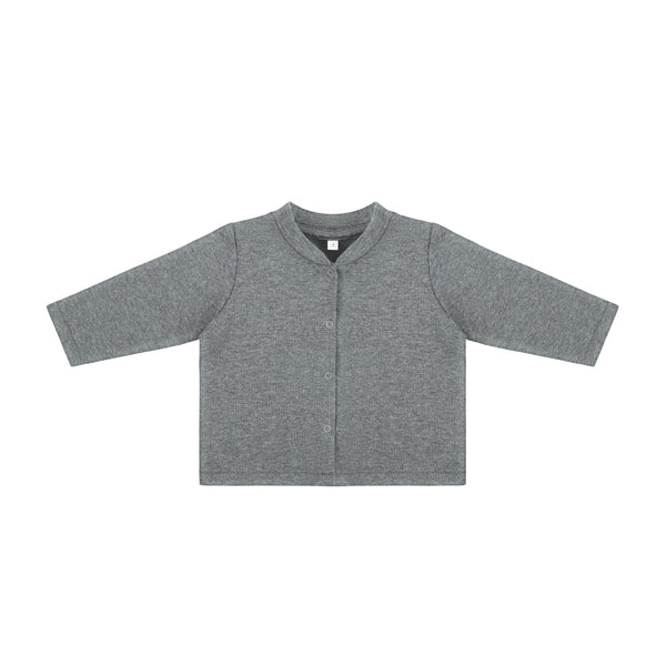 Che Organic Cotton Fleece Cardigan (Dark Grey)