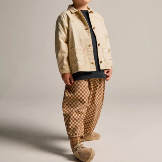 Claude Checkerboard Trousers (Brick)