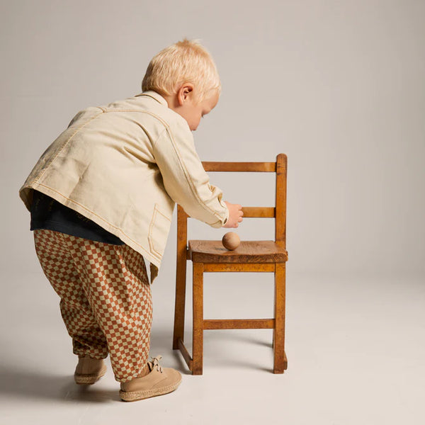 Claude Checkerboard Trousers (Brick)