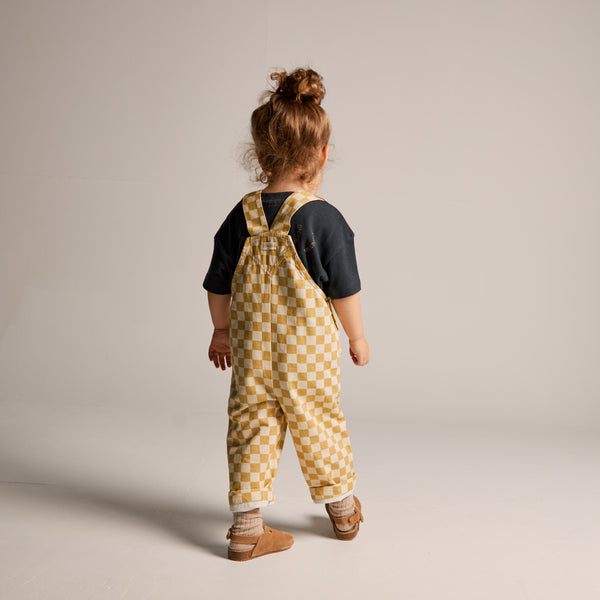 Checkerboard 90s Dungarees (Ochre)