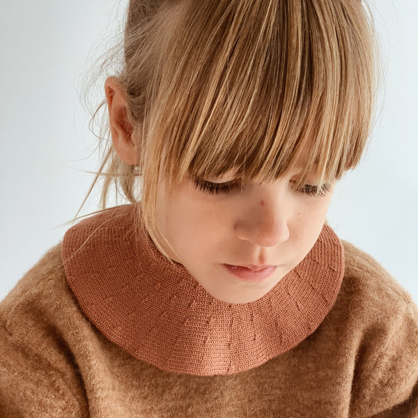 Merino Wool Knitted Collar (Brick)