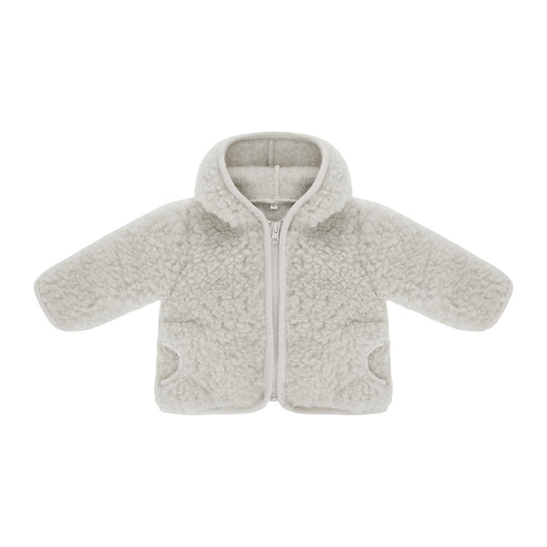 Ciara 100% Wool Hooded Coat (Grey)