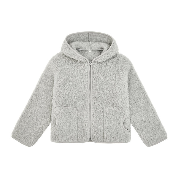 MAMA Ciara 100% Wool Hooded Jacket (Grey)