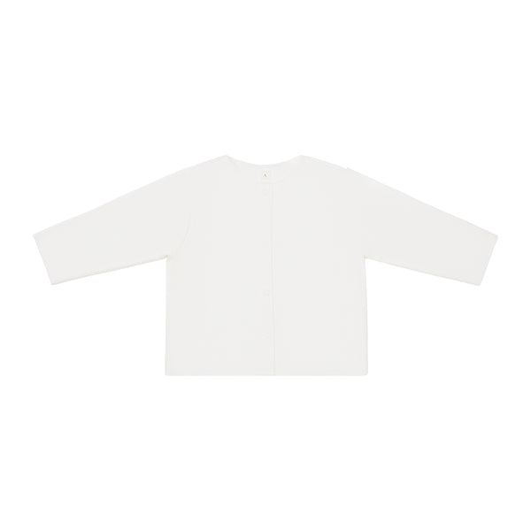 Chia Cotton Rib Cardigan (White)