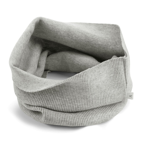 Cairn Organic Cotton Ribbed Tube Scarf (Light Grey)