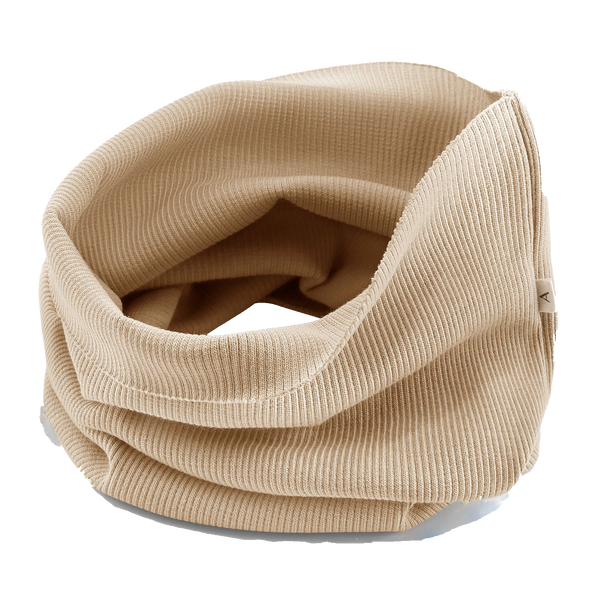 Cairn Organic Cotton Ribbed Tube Scarf (Biscuit)