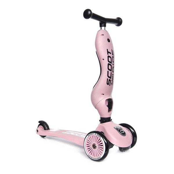 Highway Kick 1 Scooter and Pushbike All-in-One (Rose)