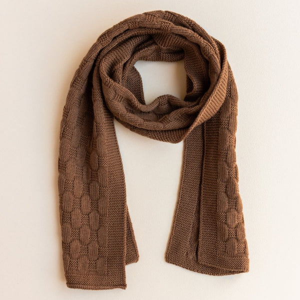 Fiona Merino Wool Scarf (Chocolate)