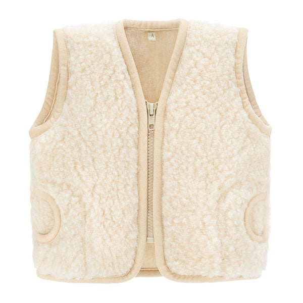 MAMA Clara 100% Wool Vest (Latte)